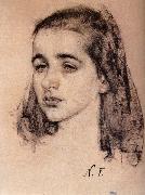 Nikolay Fechin Portrai of Girl oil painting reproduction